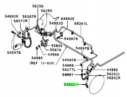 фото №6, Шланг гальмівний перед mitsubishi galant eclipse оригінальний номер mr129746