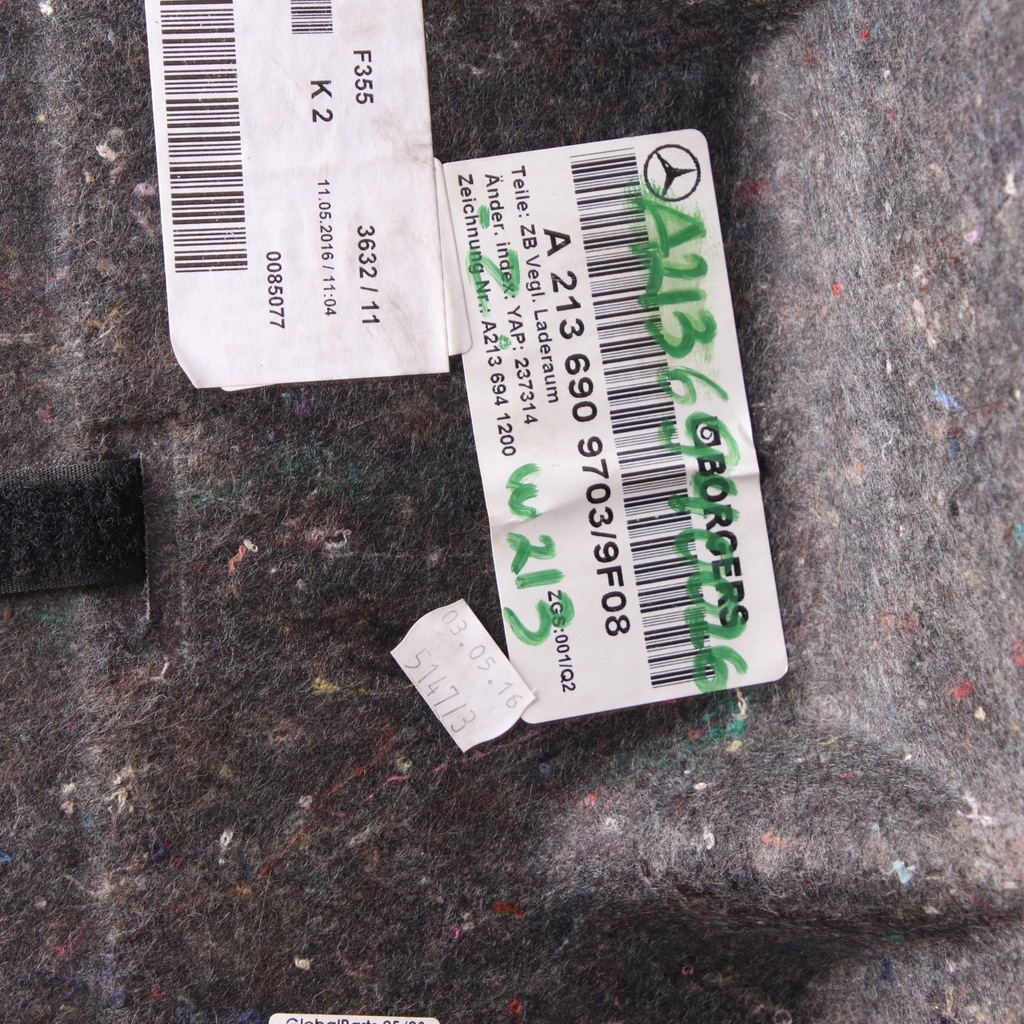 фото №12, Mercedes w213 обшивка коврик пол багажника a2136909703