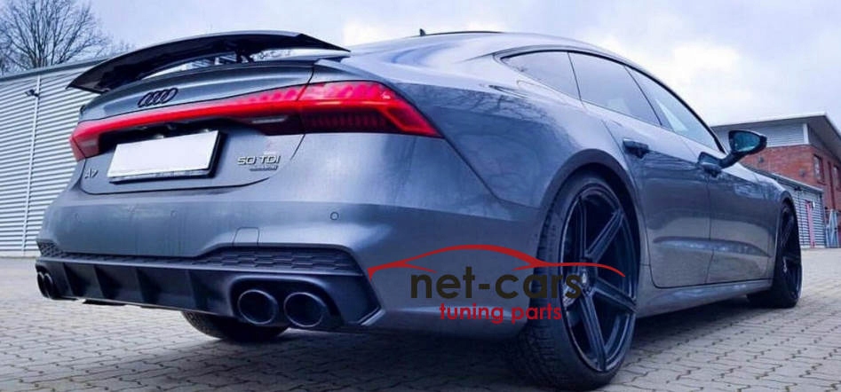 фото №16, Диффузор спойлер audi a7 c8 4k8 4k 18- wz rs7 s7 s line blac насадки хром