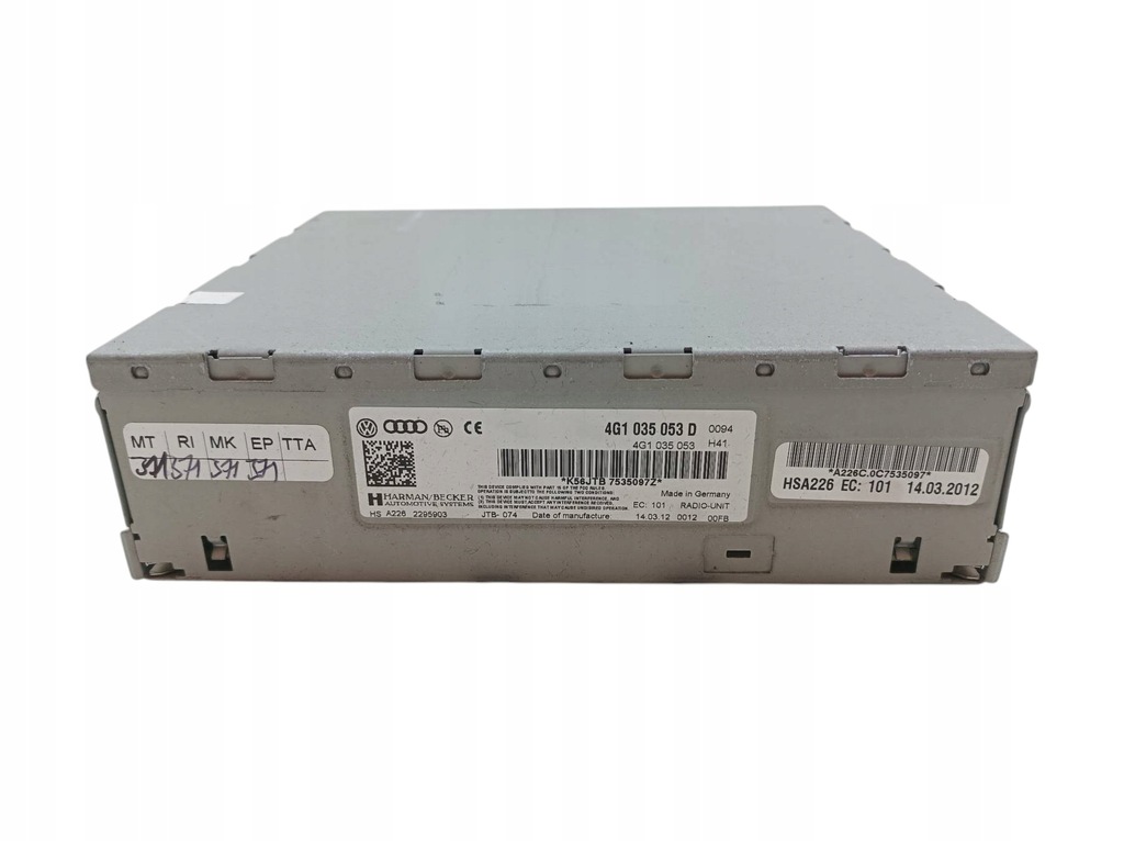 фото №1, Радіо тюнер радіо mmi europa 4g1035053d audi a5 i 2007-