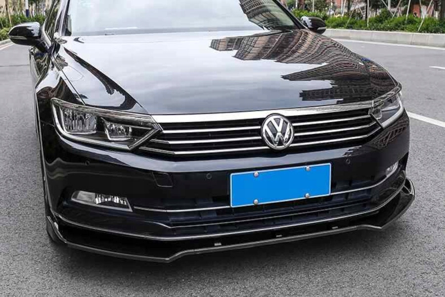 фото №16, Накладка бампера передній do vw passat b8 2014+ чорний лак тюнінг