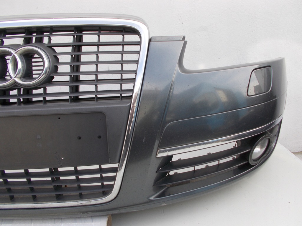 фото №7, Audi a6 c6 4f 2004 - 2008 бампер передній перед решітка радіатора омивачі ксенон lz7s