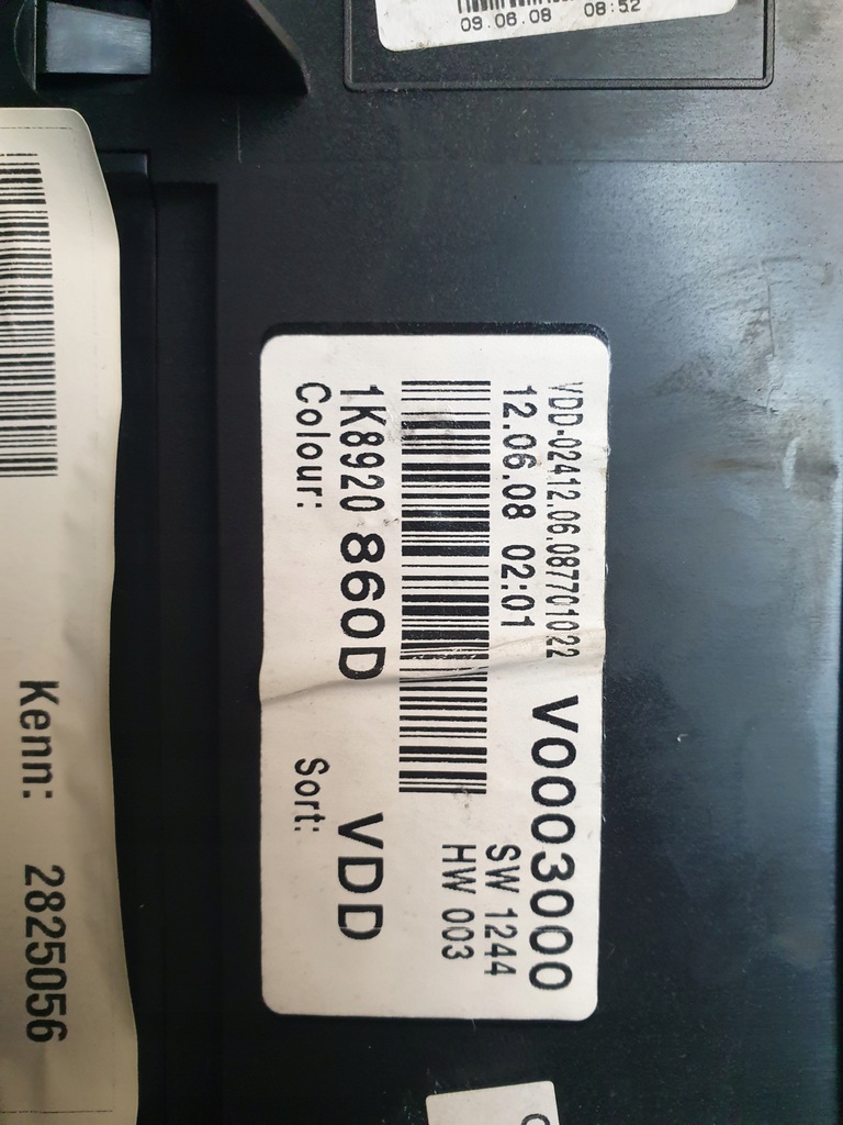 фото №5, Счетчик приборы vw scirocco 1.4 tsi 1k8920860d