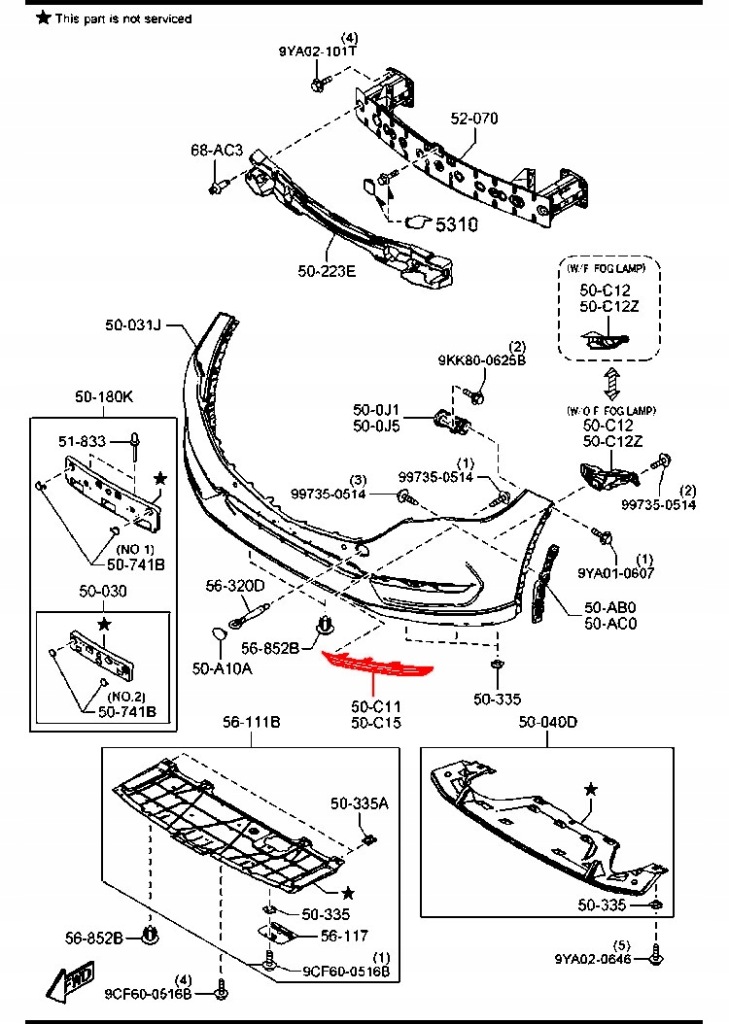 фото №4, Заглушка накладка решітка радіатора бампера перед mazda cx-5 2017-
