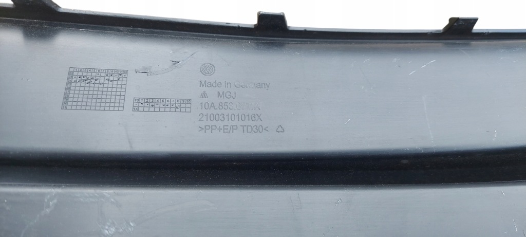 фото №7, Vw id3 id.3 решётка бампера перед средняя нижняя решётка радиатора решётка радиатора 10a853677a