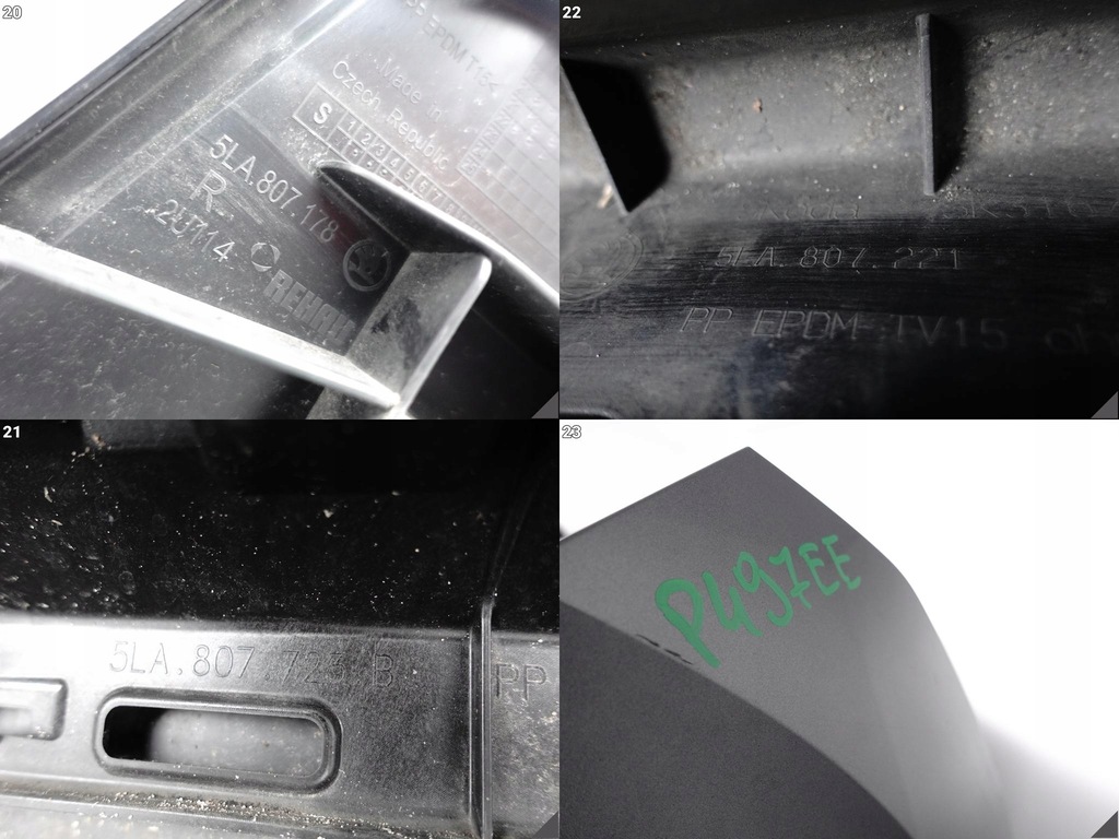 фото №15, Skoda enyaq iv 5la electric 20- бампер + направляющие + решётка радиатора + спойлер перед