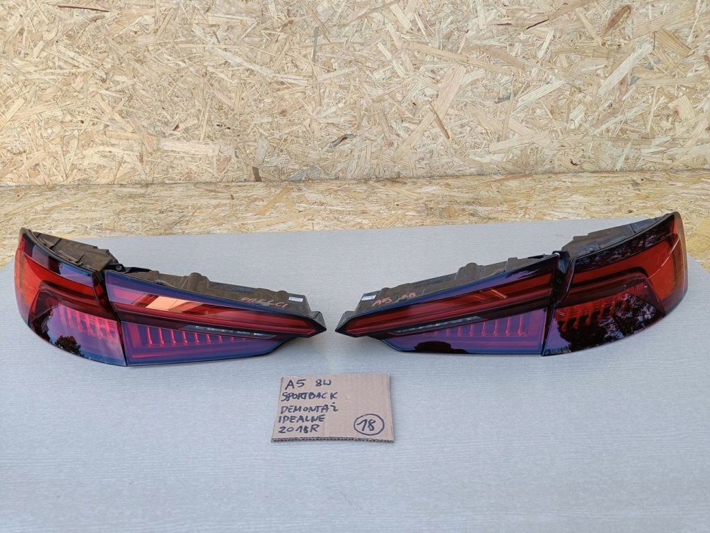 фото №1, Audi a5 8w sportback комплект лампа лампы задняя full led matrix idealne usa