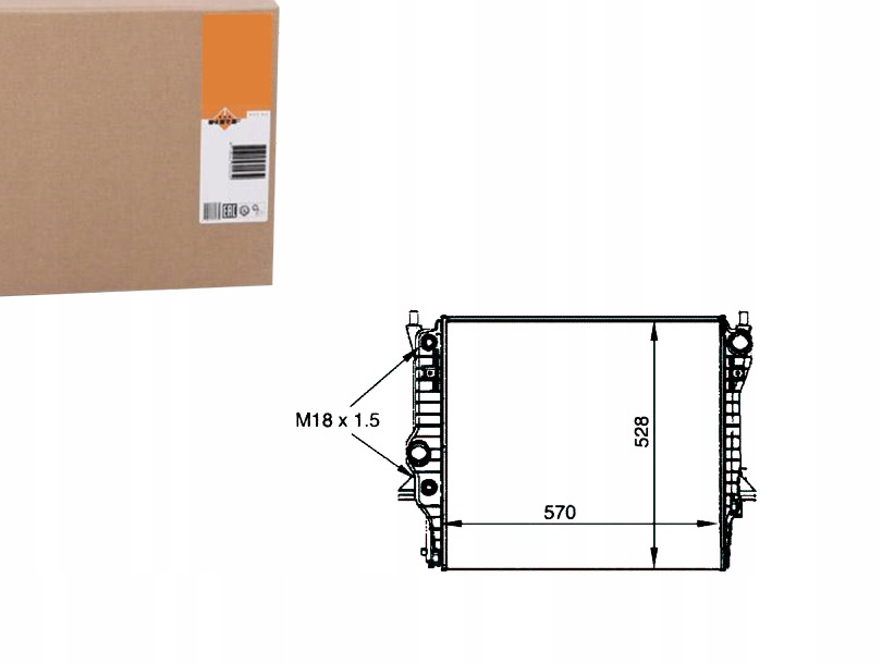 фото №1, Радиатор jaguar s-type 01-08 nrf