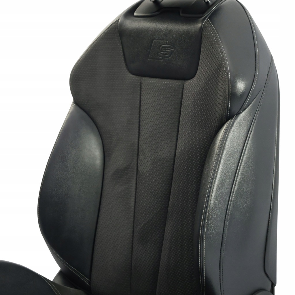 фото №12, Audi a5 f5 sportback сиденье передний левый s-line с подогревом полукожа чёрно szary