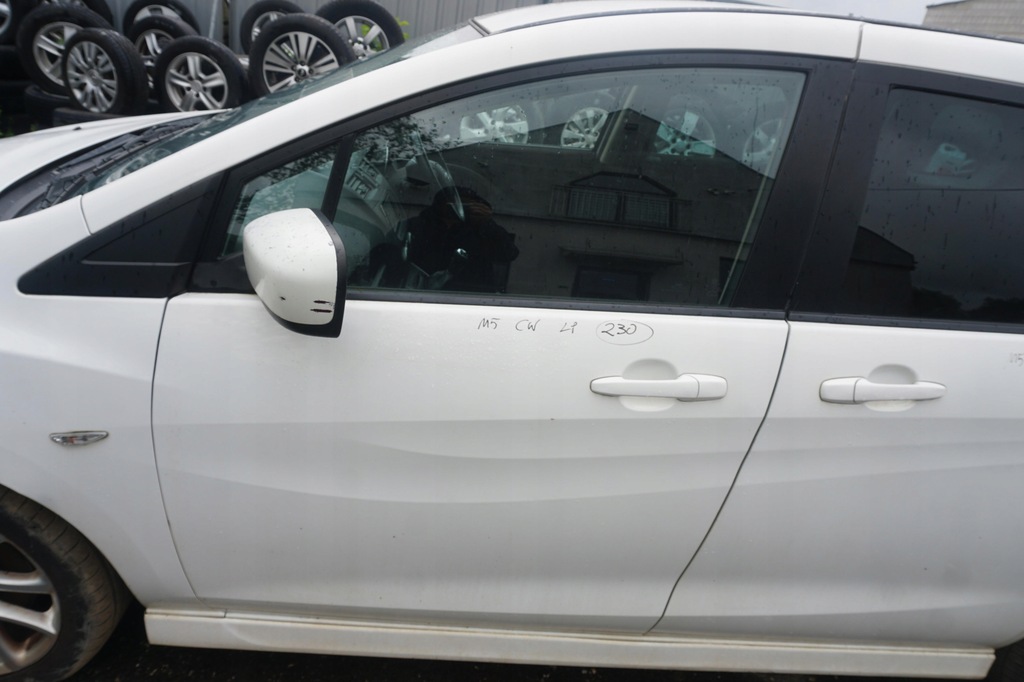 фото №1, Mazda 5 cw ii двері передні ліва 34k білий 2010-2015rok скло