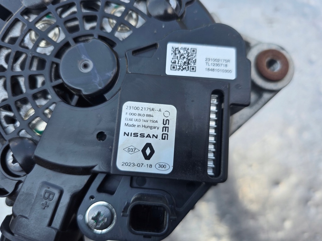 фото №2, Генератор renault clio v 5 captur ii 2 dacia 231002175r 1,0 tce