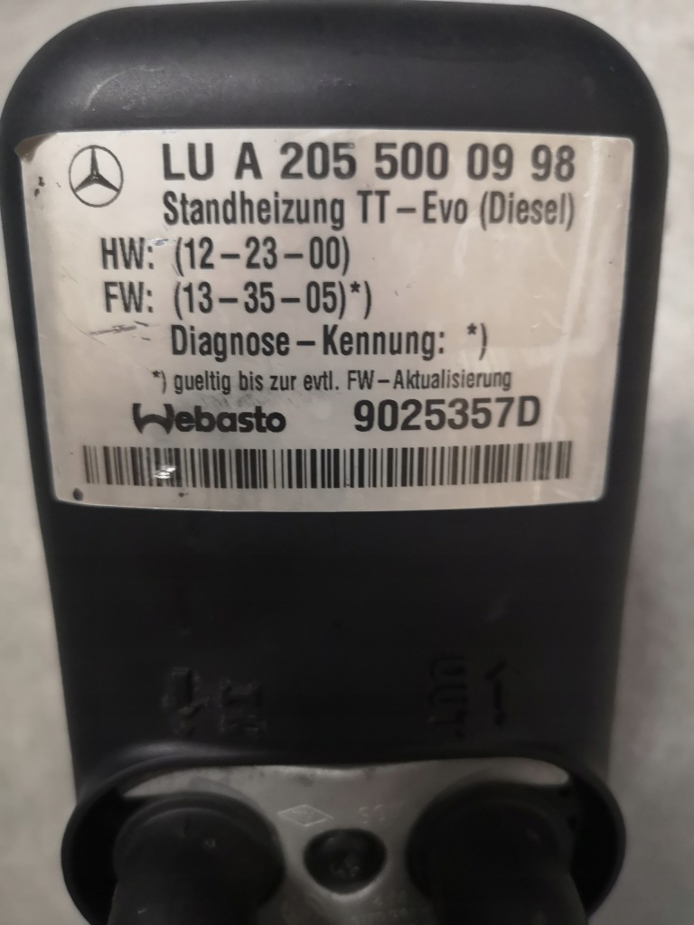 фото №5, Webasto thermo top evo mercedes a2055000998 дизель