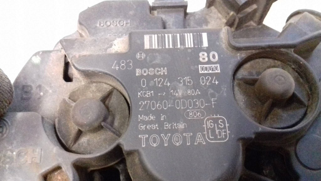 Генератор 0124315024 270600d030f toyota corolla e12 1.4 16v vvti 01- Недорого