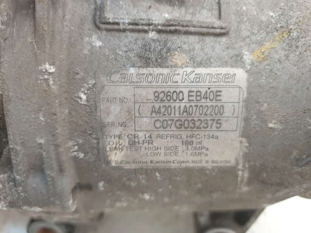 фото №6, Nissan navara d40 2.5 dci компресор компресор кондиціонера 92600-eb40e oryg