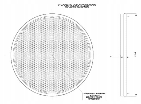 фото №2, Отражатель круглый красный самоклеящийся horpol