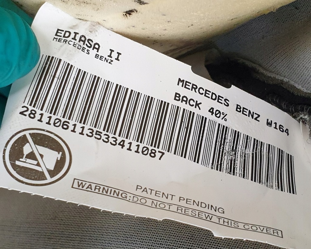 фото №8, Спинка сиденье правый задняя mercedes ml w164