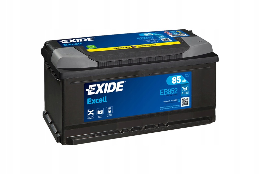 фото №1, Акумулятор exide excell 12v 85ah 760a p+ eb852