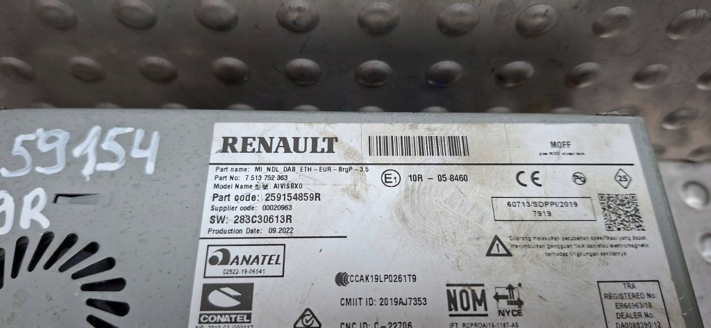 Радіо 259154859r renault arkana 2019- Доставка