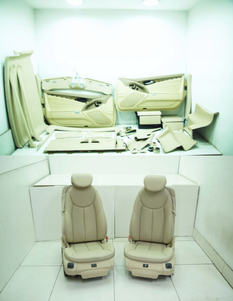 фото №1, Сиденья сиденье коврик обивка бардачок бежевый 205a mercedes sl r230