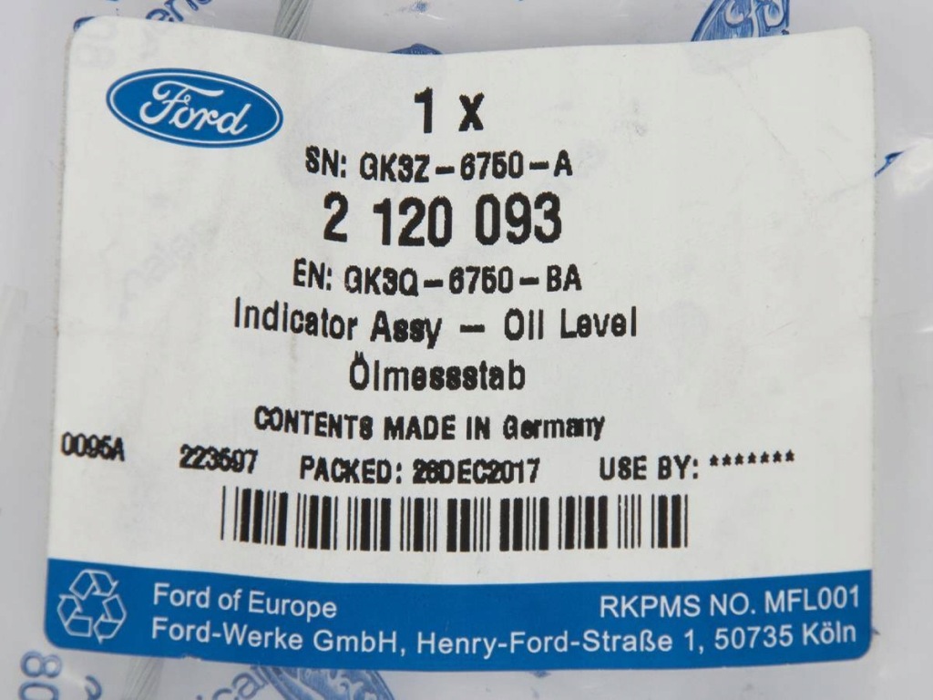 Щуп оливи ford transit 2.0 tdci дизель _ 2586205 _ nk3q-6750-ba Доставка