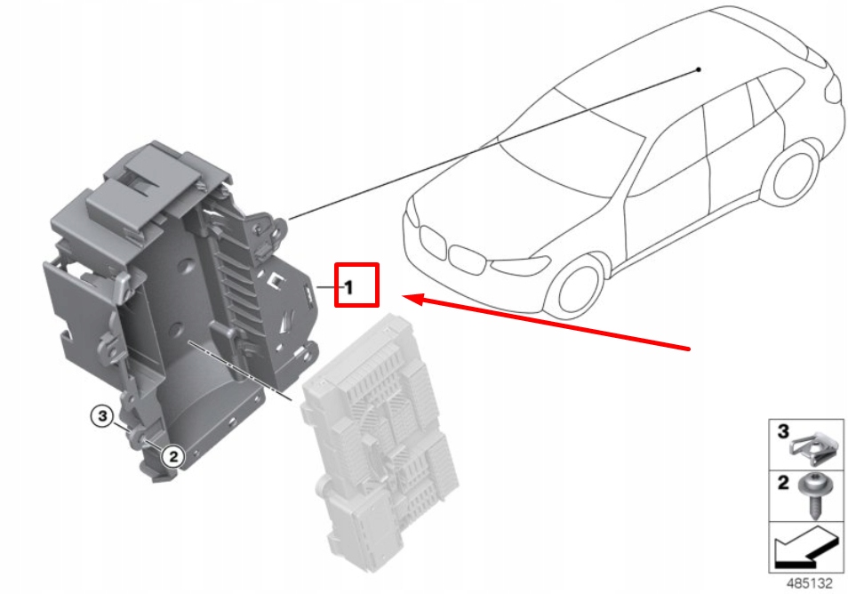 Bmw x4 g02, f98 тримач  на instrumenty 6842403 61356842403 Оригінал