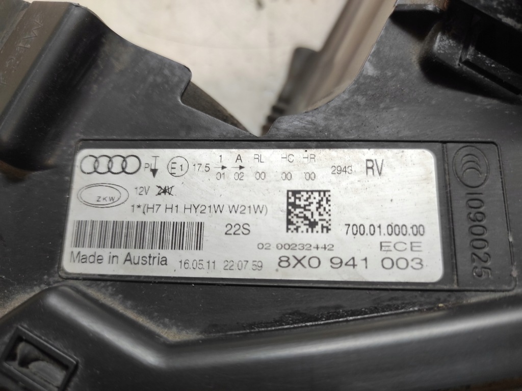 фото №8, Audi a1 10-14 лампа левая перед обычная 8x0941003