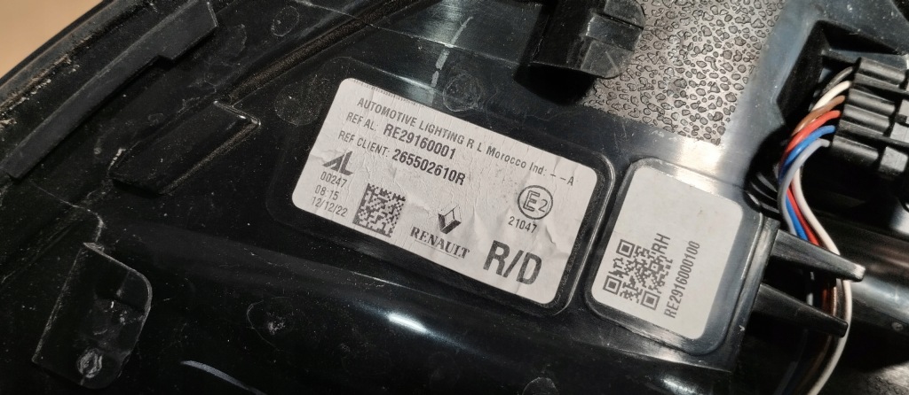 Лампа правая задняя правый задний  renault austral 23r 265502610r европа с Разборки