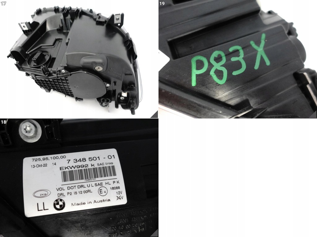 фото №12, Bmw 7 f01 f02 lift / lci 12-15 лампа адаптивный full led левая перед usa