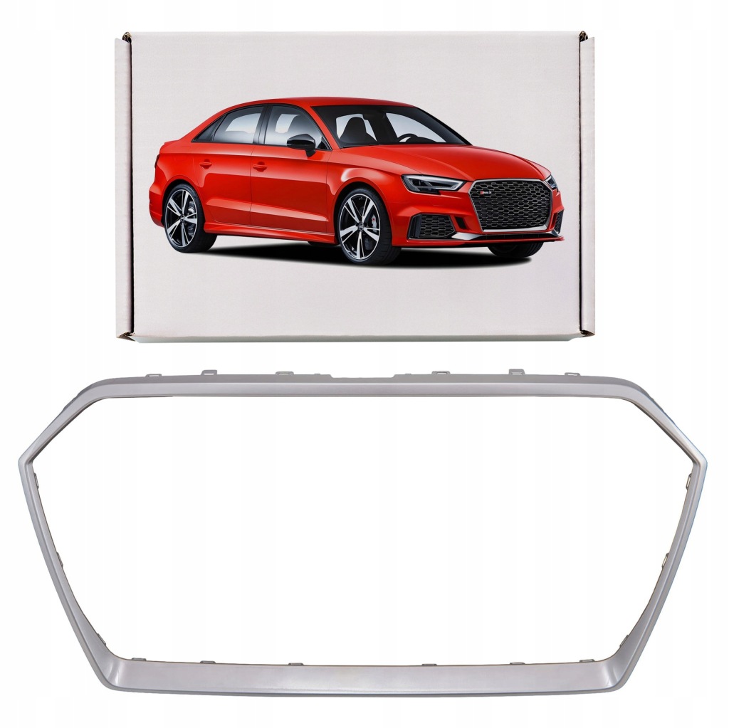 фото №1, Audi rs3 8va 2017-2020 рамка решітка срібляста сатинова 8v5853651r