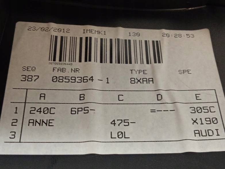 фото №5, Тунель середній 8x audi a1 i 2010-