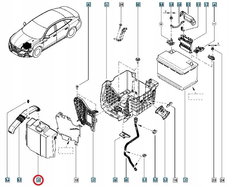 фото №1, Oryg захист кришка комп'ютер акумулятор renault megane talisman scenic iv