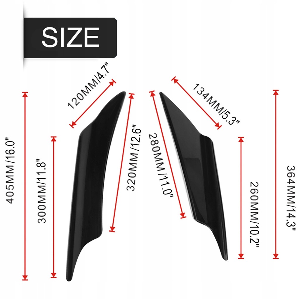 фото №16, Универсальные спойлер накладки порог сплиттеры 4 szt