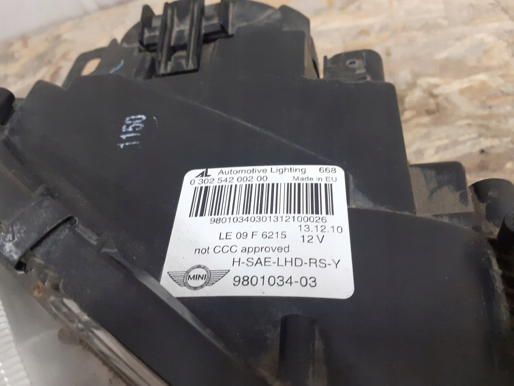 фото №6, Mini cooper r60 r61 countryman лампа правый перед usa