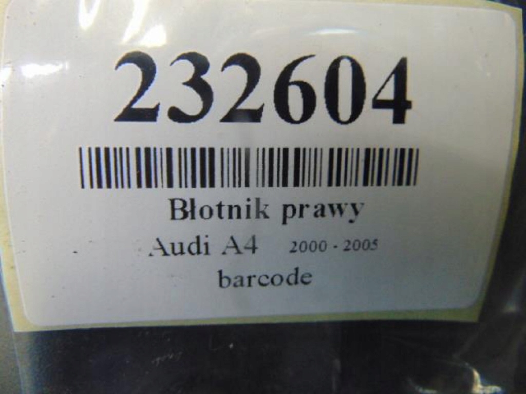 Купить Audi a4 b6 седан крыло  правый  код лакокрасочного покрытия lz9w