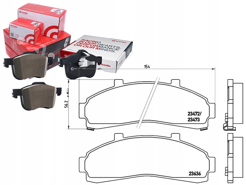 фото №1, Гальмівні колодки гальмівні ford explorer 91- brembo