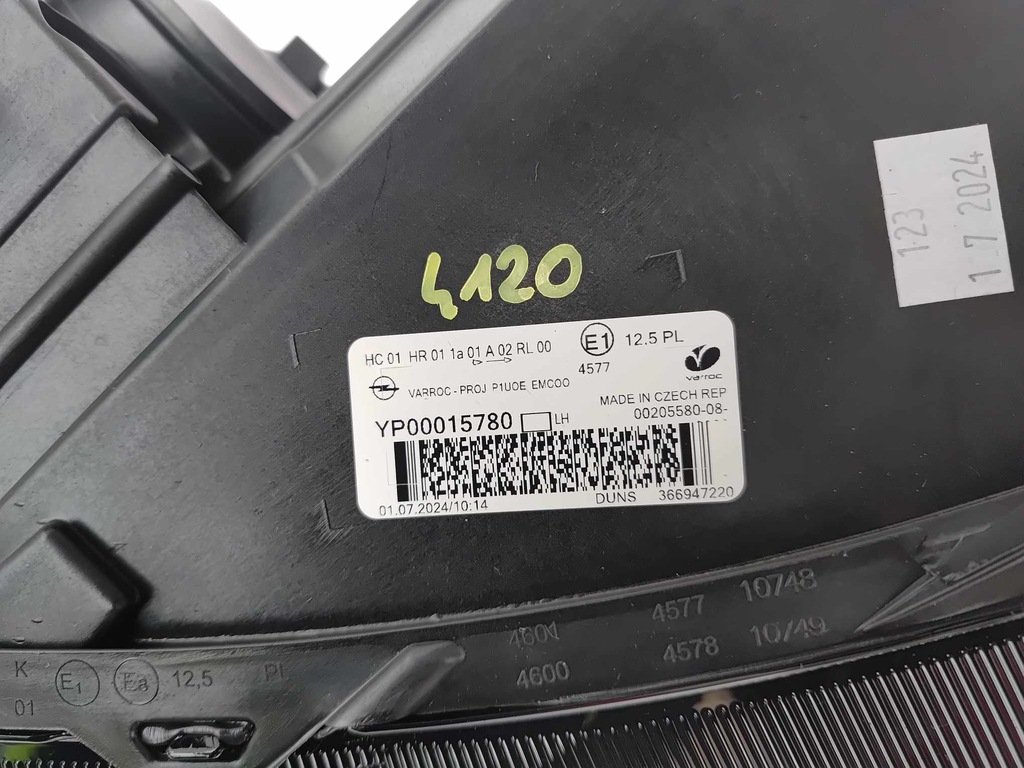 фото №12, Opel grandland x лампа ліва перед передня звичайна + led nowa оригінальний номер 4120