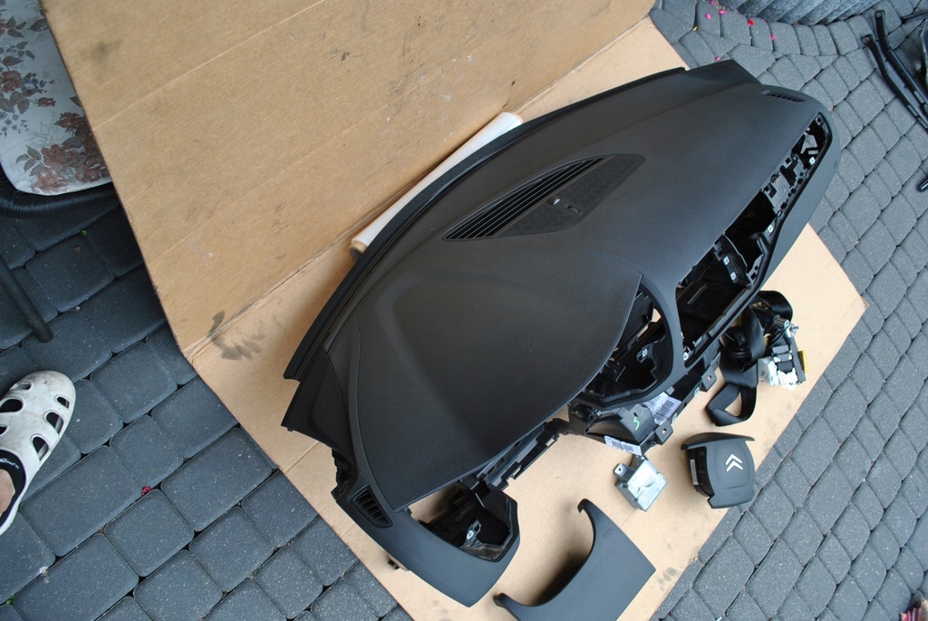 фото №12, Citroen c5 iii панель приладів консоль подушка безпеки ремені комплект