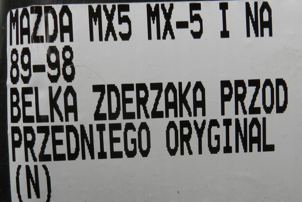 фото №8, Балка бампера перед передний mazda mx-5 i na miata 89-98
