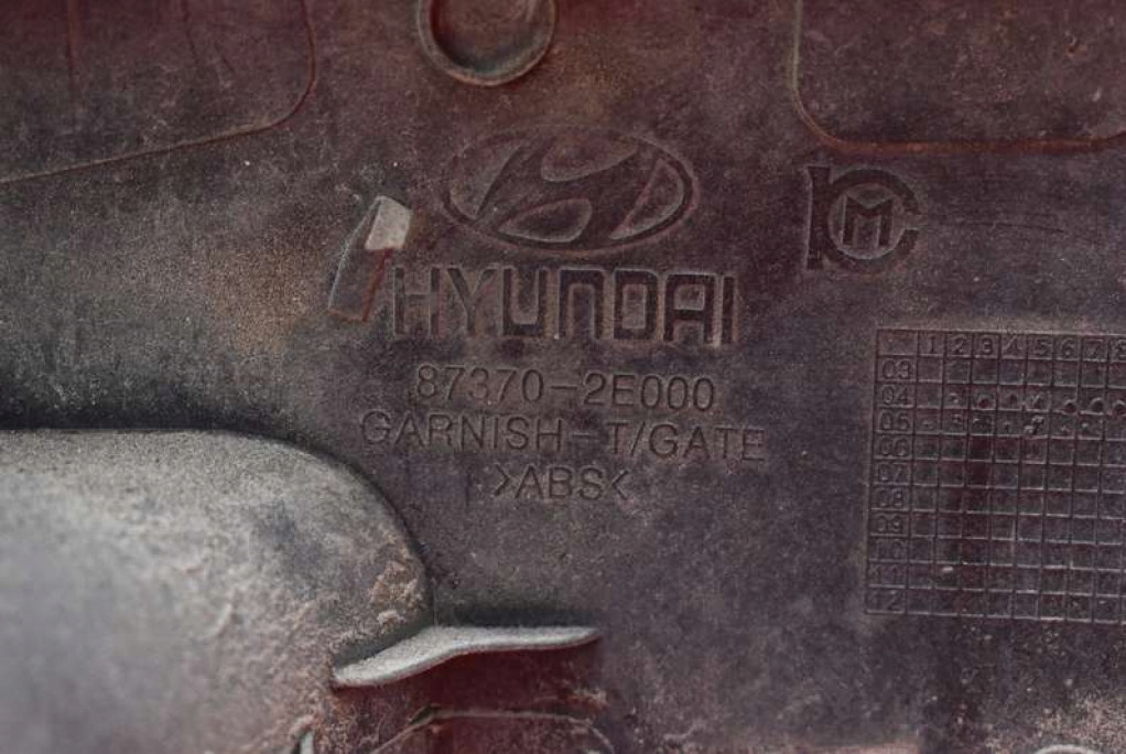 фото №10, Накладка крышки задняя задняя багажника серебристая 87370-2e000 hyundai tucson i 04-10