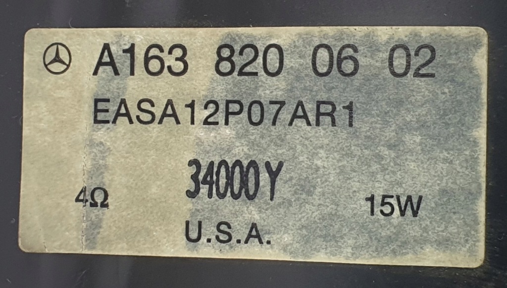 Динамік двері mercedes ml w163 a1638200602 Оригінал