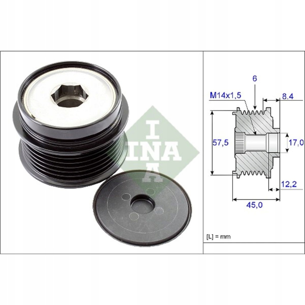 Купить Шкив генератора jeep cherokee 2.5d/2.8d 09