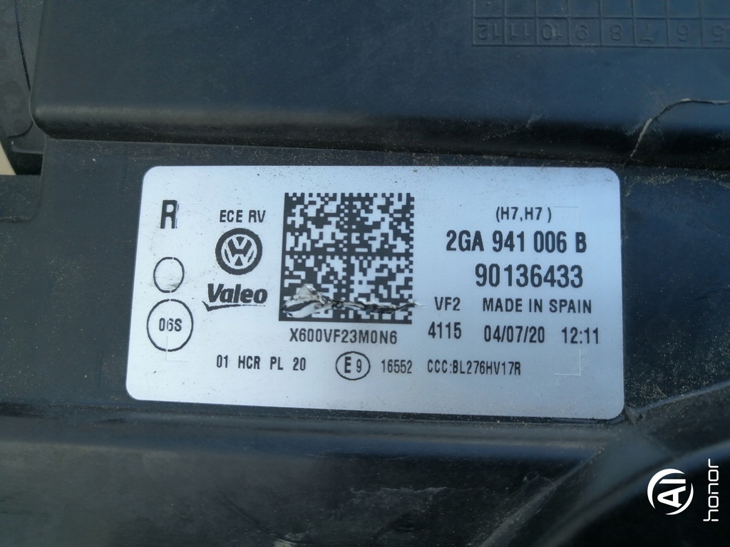 фото №11, Лампа перед передняя правая обычная 2ga941006b vw t-roc 20r