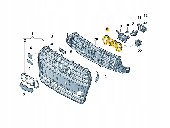 Купить Накладка решётка радиатора держатель audi a7 c7 aso оригинал