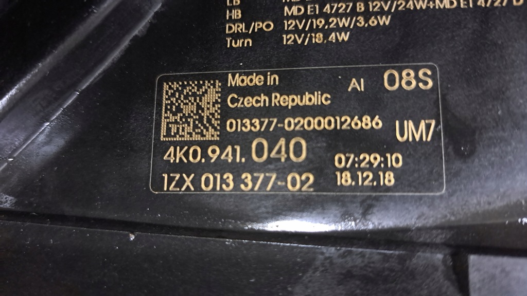 фото №5, Audi a6 c8 4k0 full led лампа передняя kpl