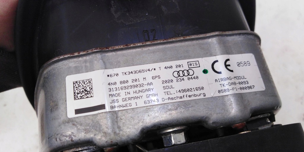 фото №13, Audi rs6 4k c8 подушка водителя левая подушка безопасности 4n0880201m