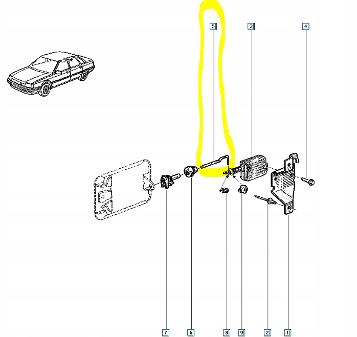 фото №7, Тяга заливной топлива renault r21 оригинальный номер 7700767837