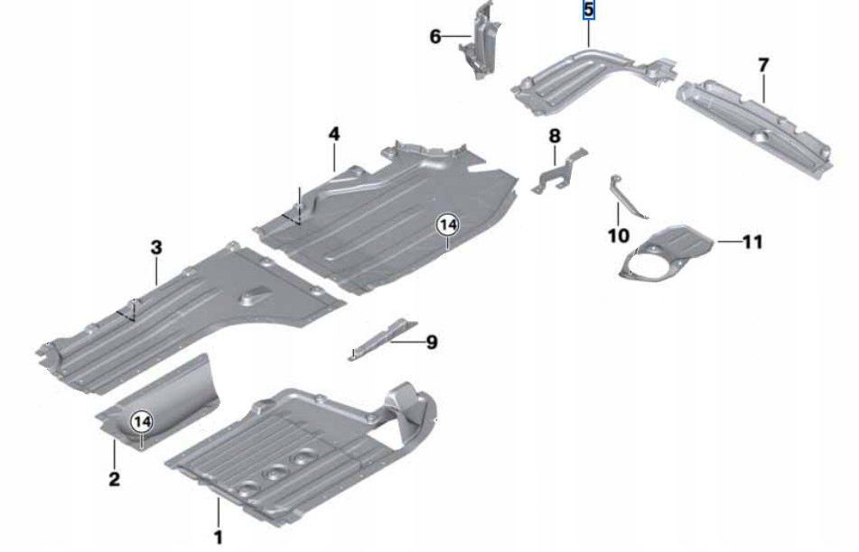 фото №11, Bmw x7 g07 / x7 g07 lci правая задняя защита пол подвеска бампера задняя