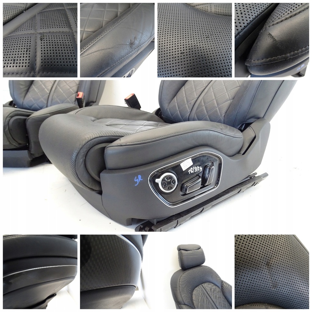 фото №11, Сиденья перед задняя заднее сиденье правый левый кожа ромбы audi s8 d4 4h
