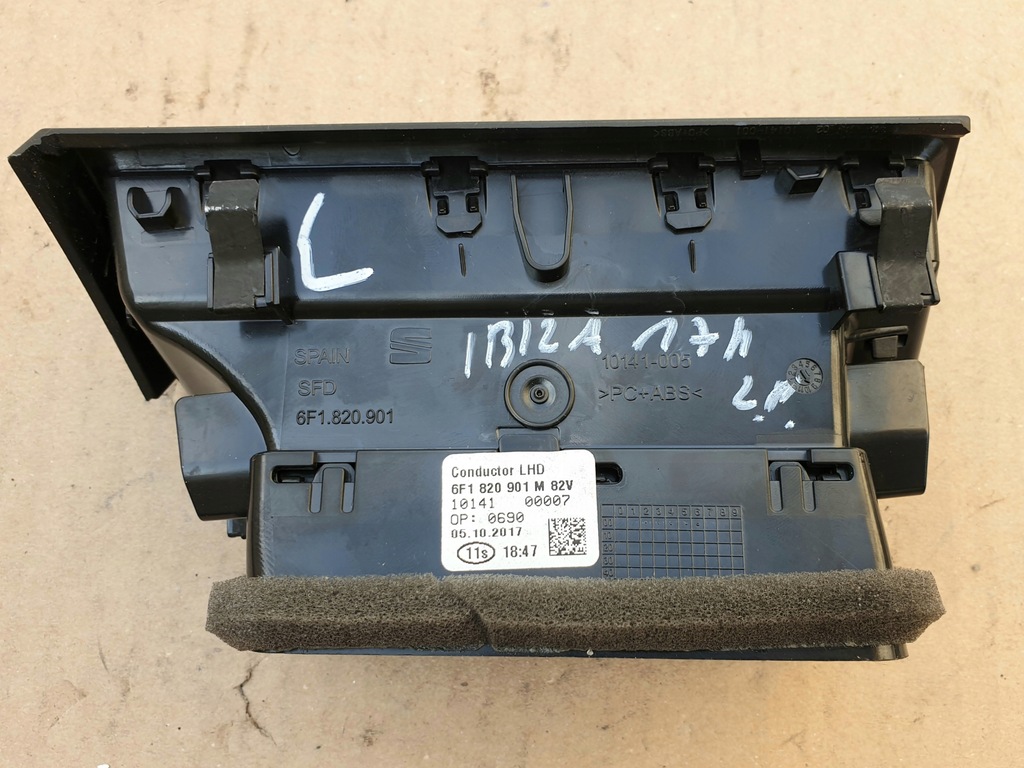 фото №9, Решётка обдув воздуха l/p seat ibiza v 6f