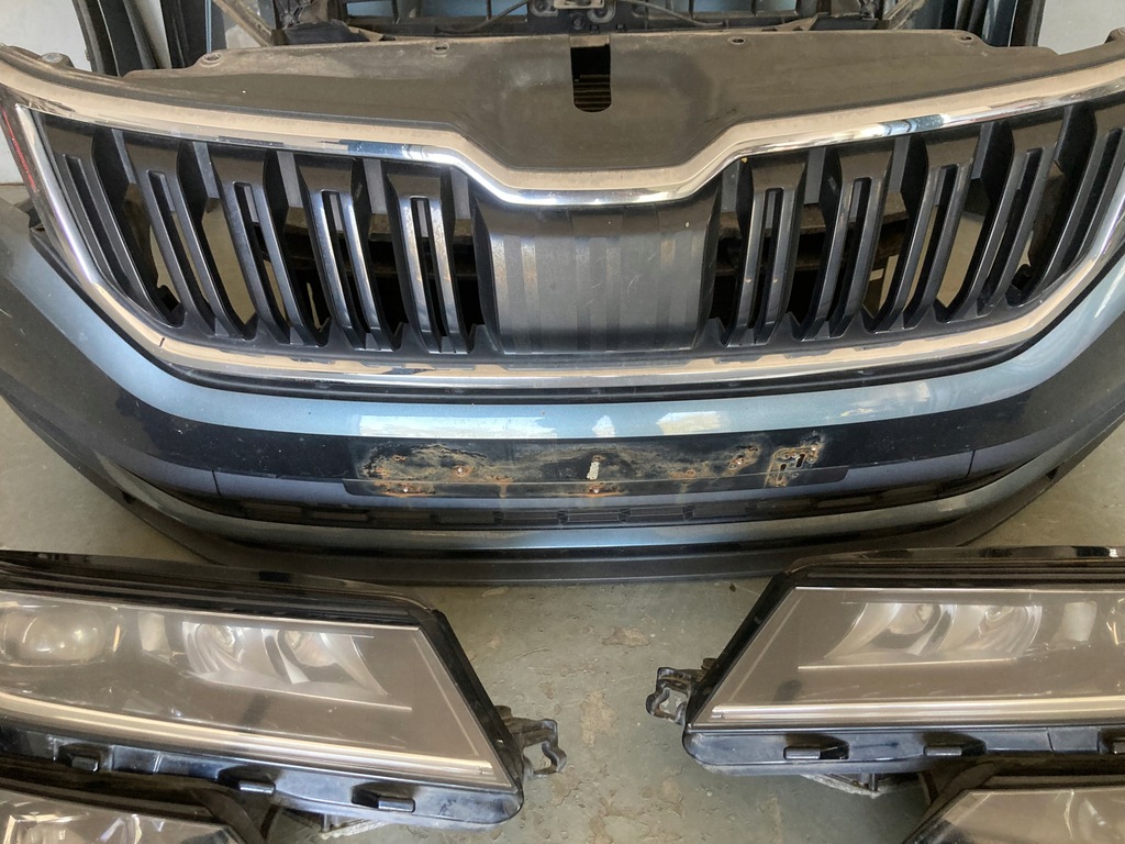 фото №8, Перед бампер капот лампы крылья pas skoda kodiaq lf7y